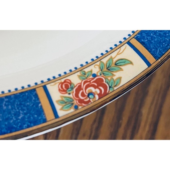 Allertons Ltd. Serving Bowl, English Bone China, ALL5, Blue Band,  Hand Painted - Picture 5 of 10